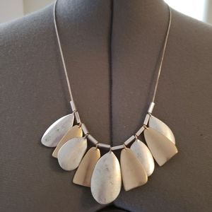 Brushed Silver and Gold Color Adjustable Necklace